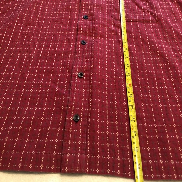 Orvis Shirt Mens 2XL Red Checks Short Sleeve Button Front Lightweight Outdoor - Picture 7 of 7